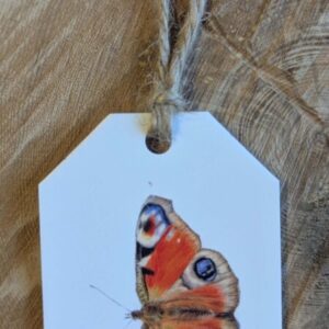 Red Admiral Butterfly Gift Tag