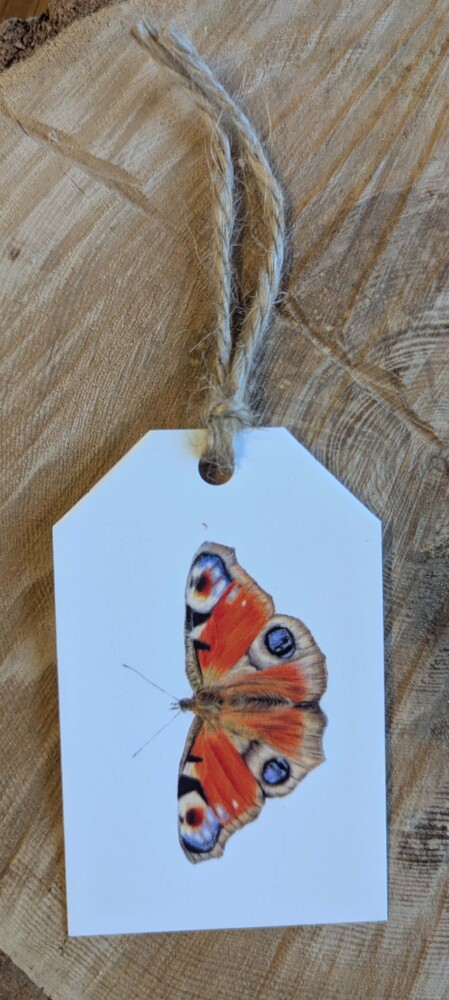 Red Admiral Butterfly Gift Tag