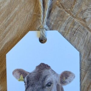 Jersey cow gift tag