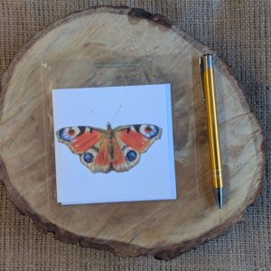 Red Admiral Butterfly Square Notelet