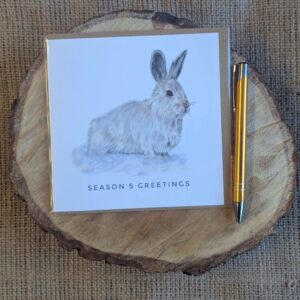 Winter Hare Square Christmas Card