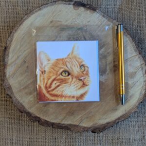 Ginger Cat Square Notelet