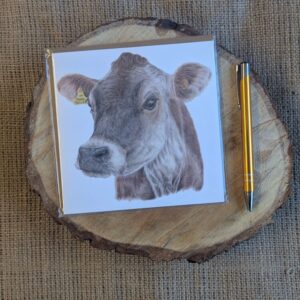 Jersey Cow Square Card