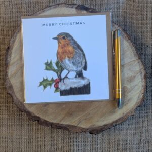 Christmas Robin Square Card